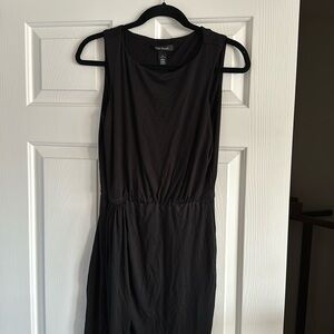 Black Asymmetrical Hem Dress